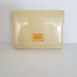 Charles Jourdan Paris Wallet Card Bill Medium Bifold Yellow Champagne Designer